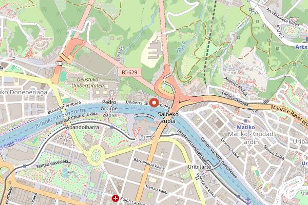 Map showing Crazy Horse in Bilbao