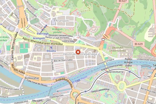 Map showing Deustoarrak in Bilbao