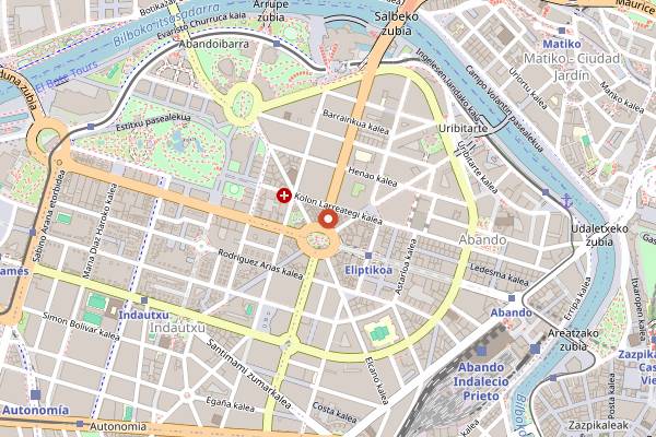 Map showing Elíptica in Bilbao