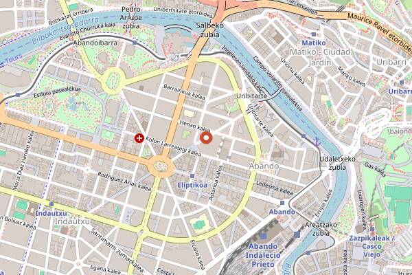 Map showing Mugarra in Bilbao