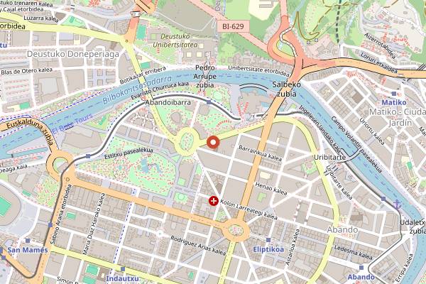 Map showing Serantes III in Bilbao