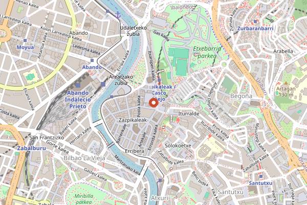 Map showing Victor Montes in Bilbao