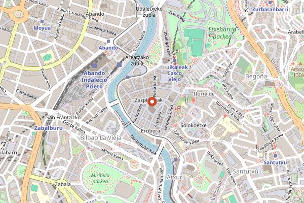 Map showing Northern Spain Gastronomy in Bilbao