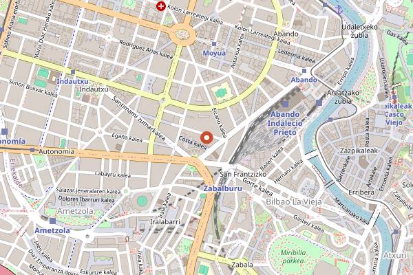 Map showing Garibolo in Bilbao