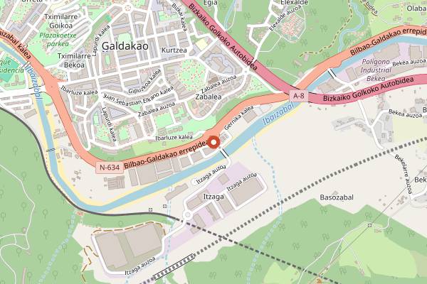 Map showing Andra Mari in Bilbao