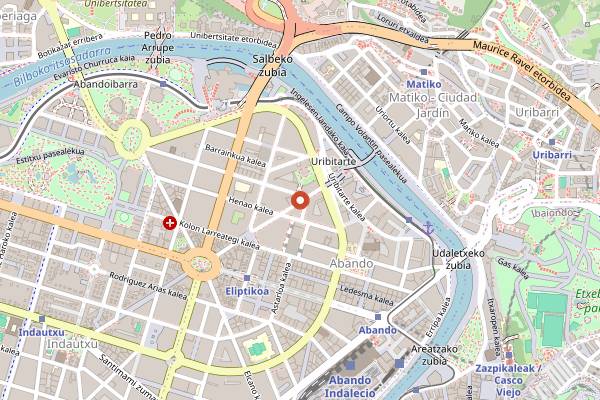 Map showing Kuma in Bilbao