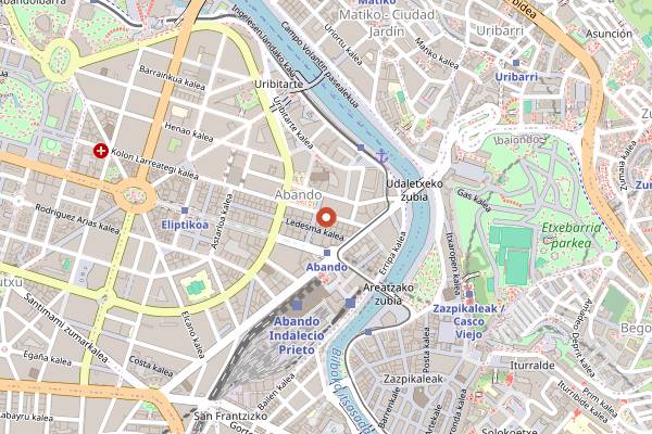 Map showing Restaurante Aitor Rauleaga in Bilbao