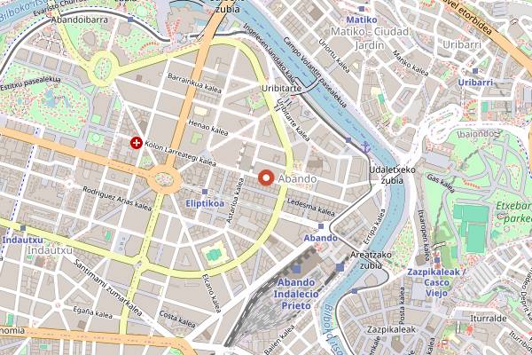 Map showing Asador Guetaria in Bilbao