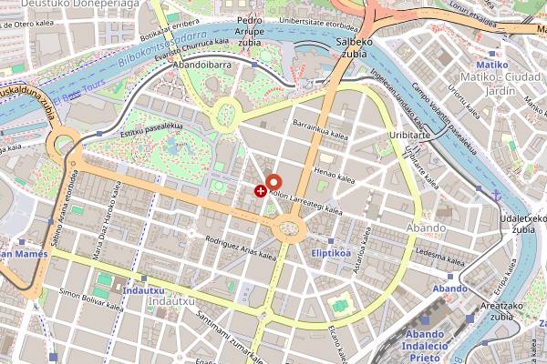 Map showing Bilbao Urban Sagardotegi in Bilbao