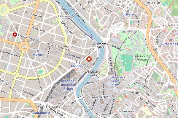 Map showing La Camelia Vegan Bar in Bilbao