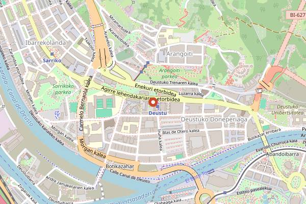 Map showing Mercado de Deusto in Bilbao