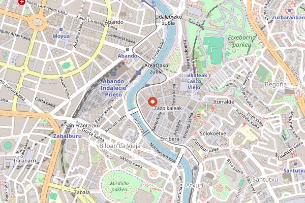 Map showing Anboto Gastroleku in Bilbao