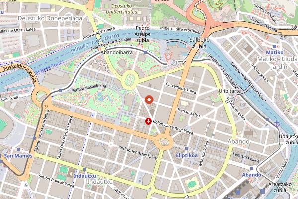 Map showing Asador Bilbao Brasan in Bilbao