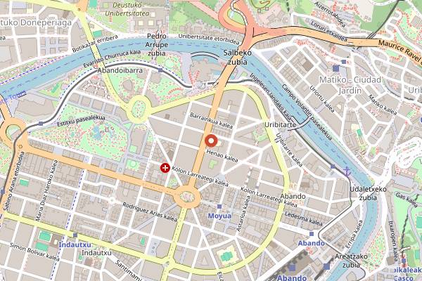 Map showing Atelier Etxanobe in Bilbao