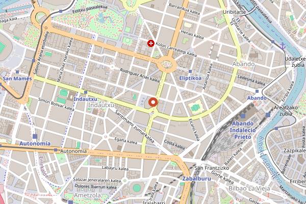 Map showing Baldomero in Bilbao