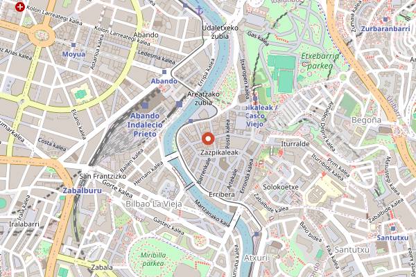 Map showing Berton in Bilbao