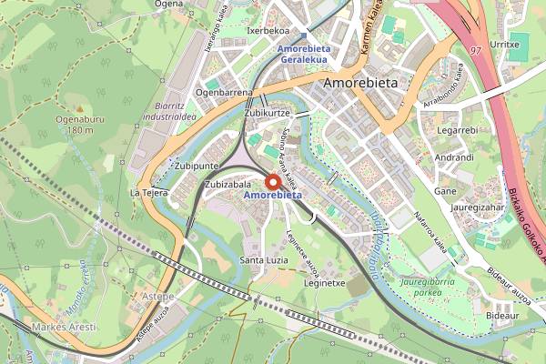 Map showing Boroa in Bilbao