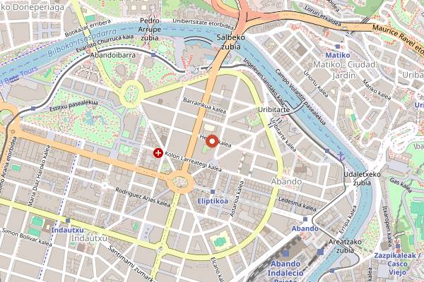 Map showing Kimtxu in Bilbao