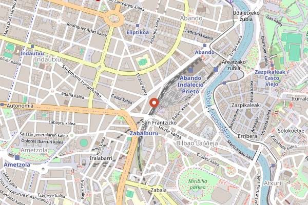 Map showing La Barraca in Bilbao