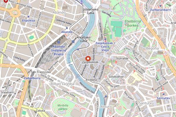 Map showing Laztana in Bilbao