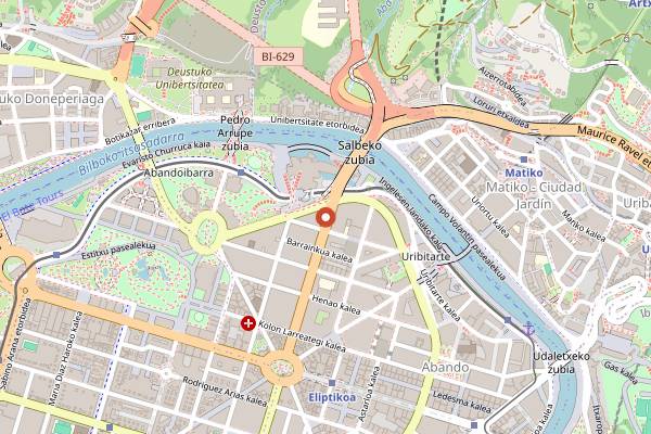 Map showing Porrue in Bilbao