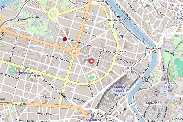 Map showing Bar El Globo Txangurro in Bilbao