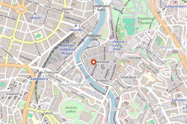Map showing Xukela in Bilbao