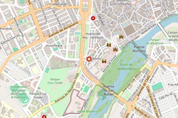 Map showing Taberna La Viuda in Córdoba