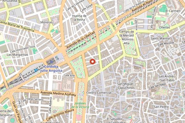 Map showing Barra y Mesa Taberna in Córdoba