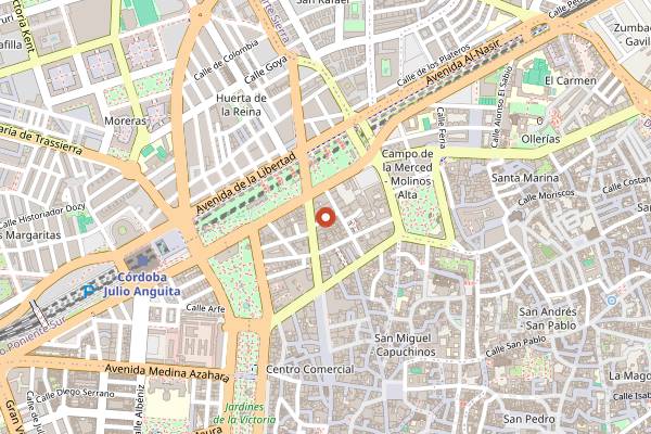 Map showing La Taberna de Almodóvar in Córdoba