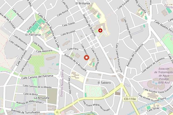 Map showing Mercado del Naranjo in Córdoba