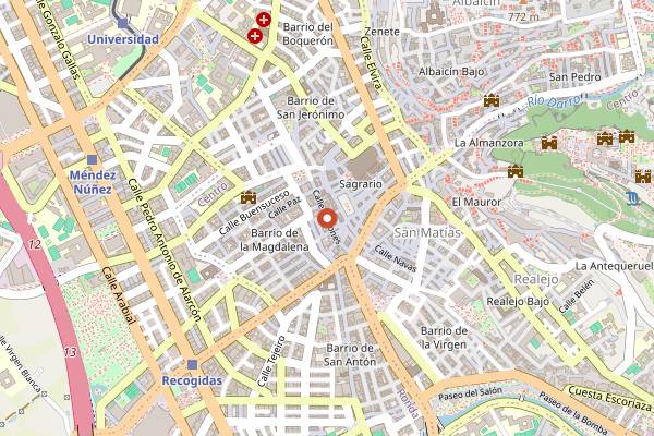 Map showing Panaderia Maria in Granada