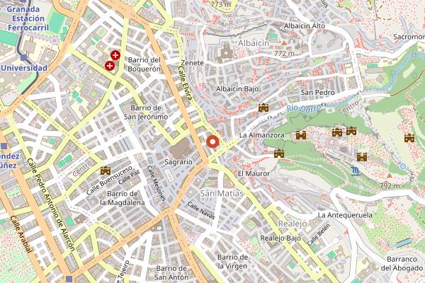 Map showing Le Bar in Granada