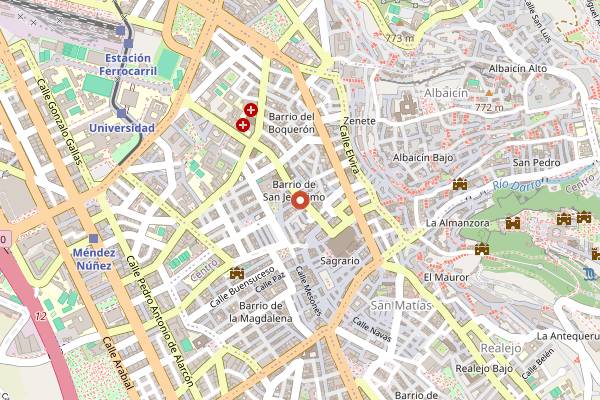 Map showing Bella Kurva in Granada