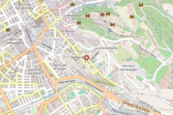Map showing Capitan Amargo Craft Beer Bar in Granada