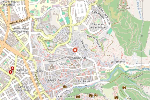 Map showing Minuit Pan y Cafe in Granada