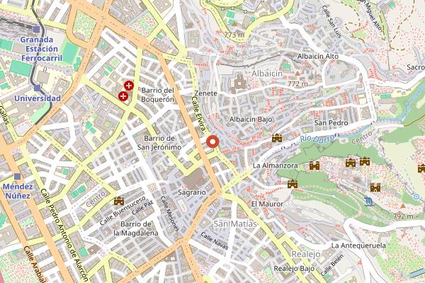 Map showing Babel World Fusion in Granada