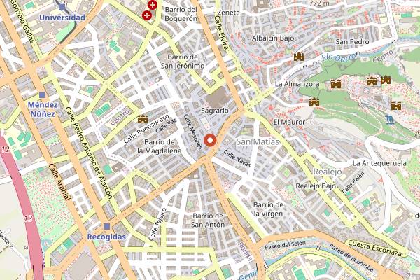 Map showing Ditaly Pizzeria in Granada