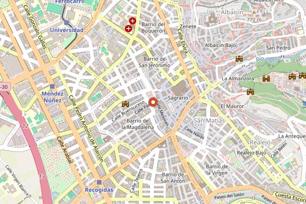Map showing Despiertoo Specialty Coffee in Granada
