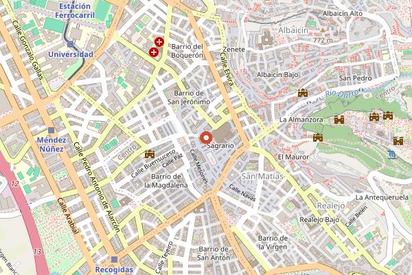 Map showing La Finca Roaster in Granada