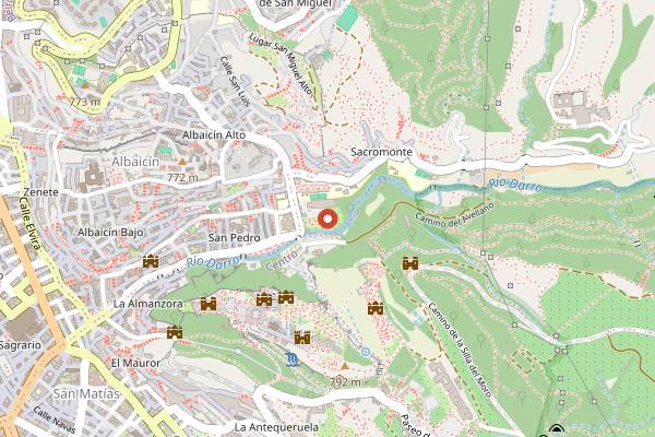Map showing Casa Bermeja Cooking in Granada