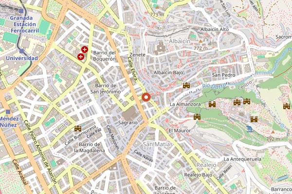 Map showing Taller Paella Granada in Granada