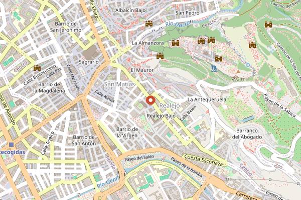 Map showing El Piano in Granada