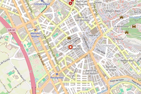 Map showing Om Khalsoum in Granada