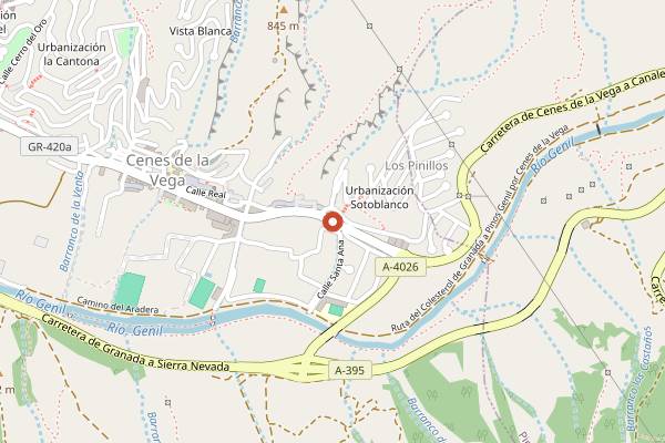 Map showing Ruta del Veleta (gluten-free) in Granada