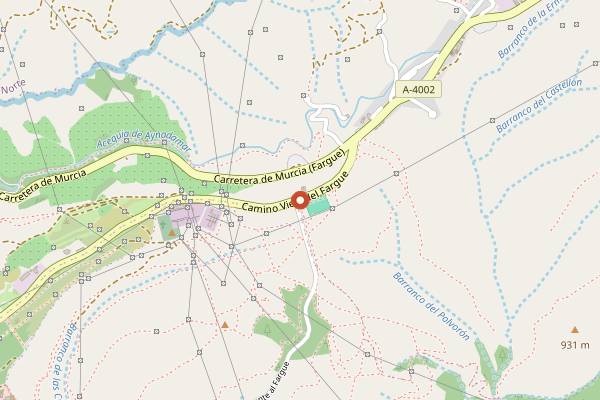 Map showing San Cecilio Romeria in Granada