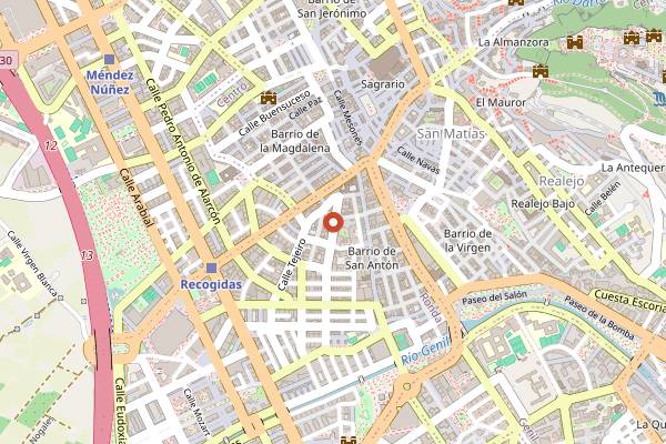 Map showing Bar Soda in Granada
