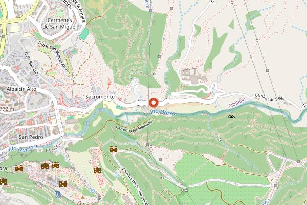 Map showing El Camborio in Granada