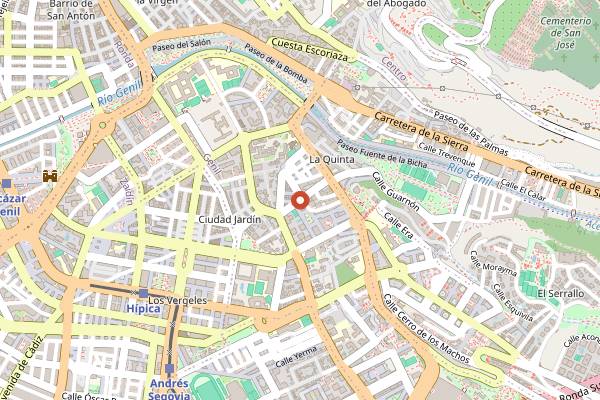 Map showing Mercado de Villar Yedra in Granada