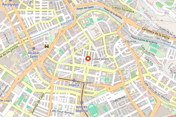 Map showing Mercado del Zaidin in Granada